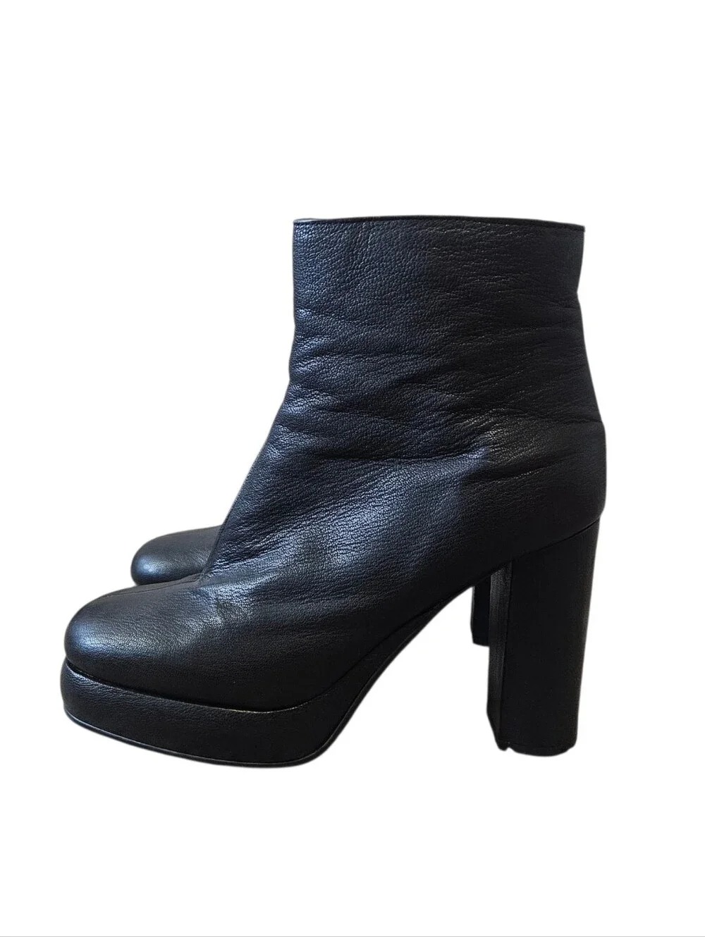 See By Chloe Black Platform Heeled Ankle Boots Size EUR 39 US 8.5